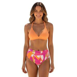 Kona Sol Colorful 2 Piece Bathing Suit Size 14/16 D/DD